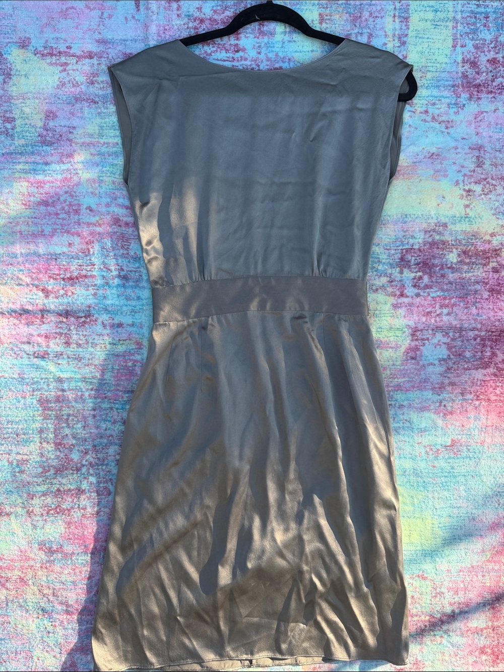 AYR Gray Cap-Sleeve Mini Dress